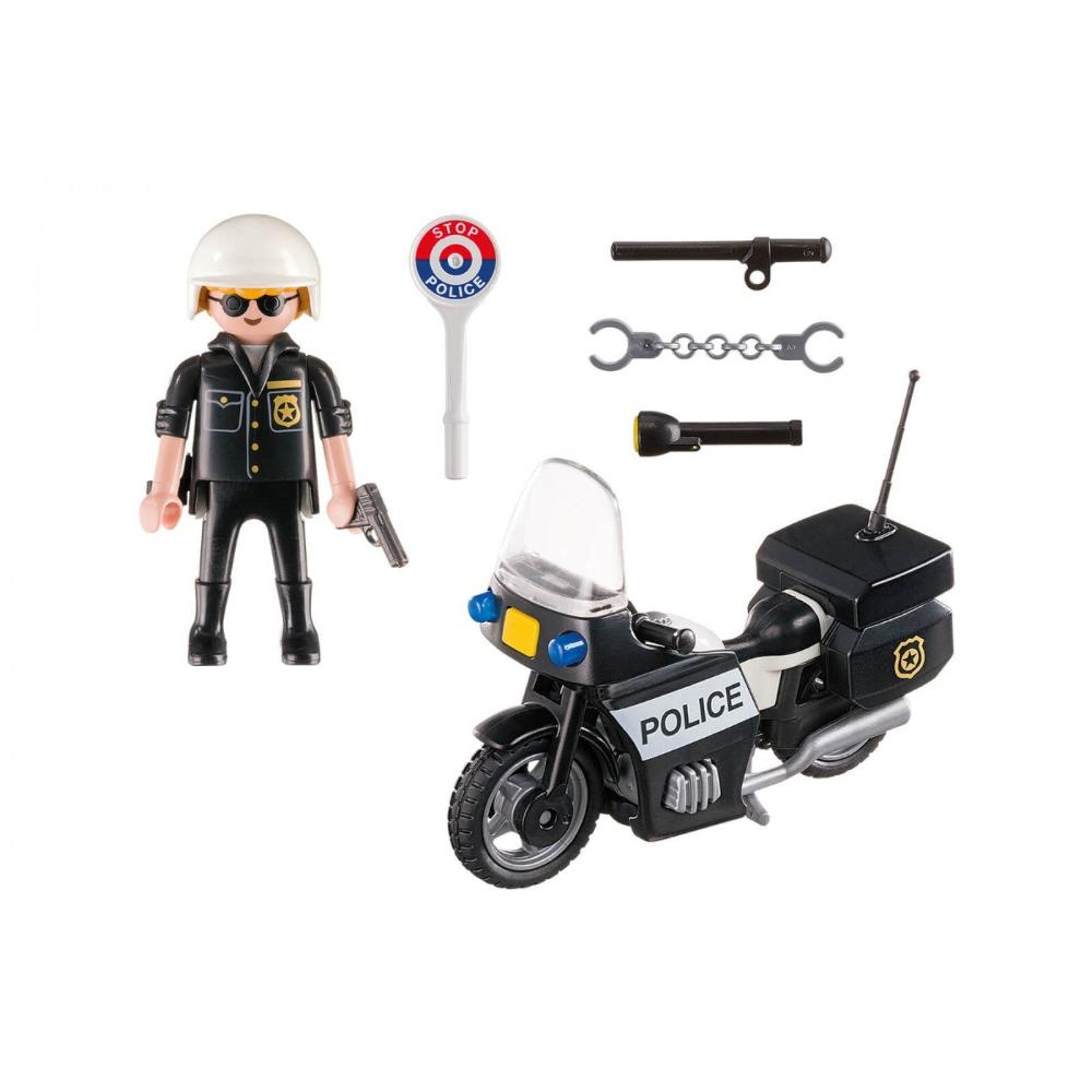 Playmobil5648 Playmobil Βαλιτσάκι Αστυνόμος Με Μοτοσικλέταpapell.gr